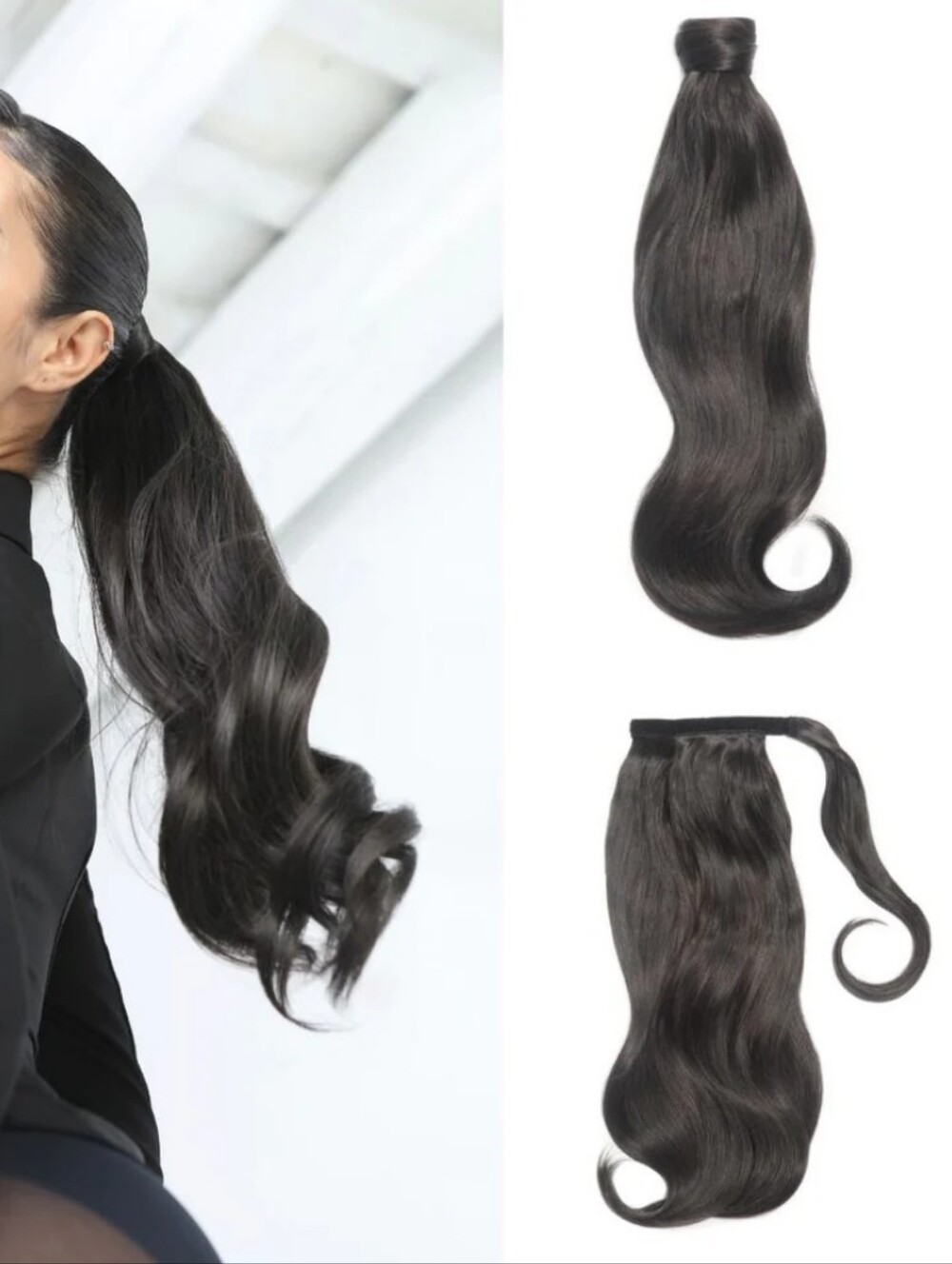 INSERT NAME HERE INH VIVIAN DARK BROWN SLEEK 20" LONG PONYTAIL NEW
